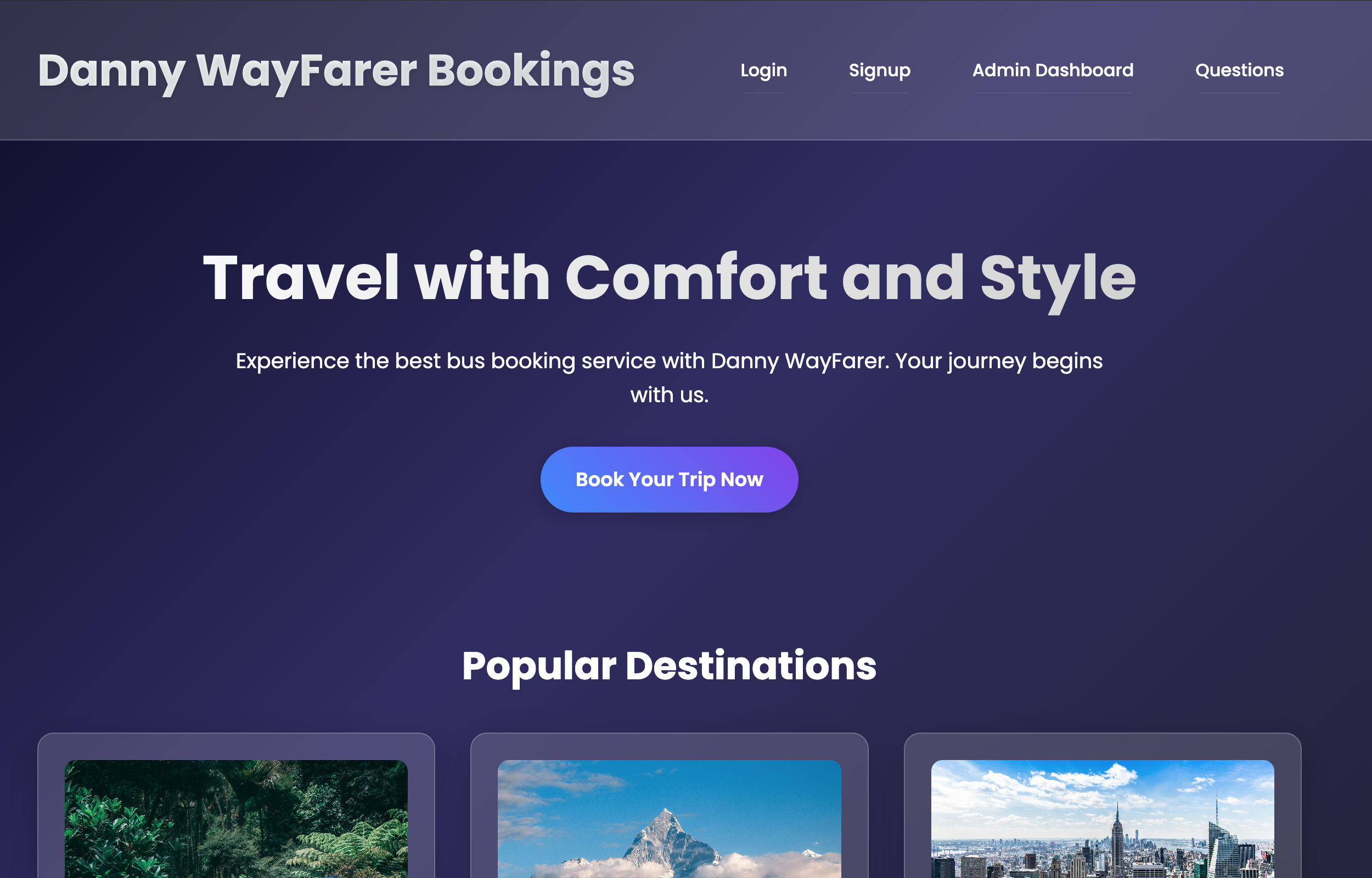 Trip Management System designed by Danny West – intuitive platform for booking trips, managing payments, and customizing travel packages