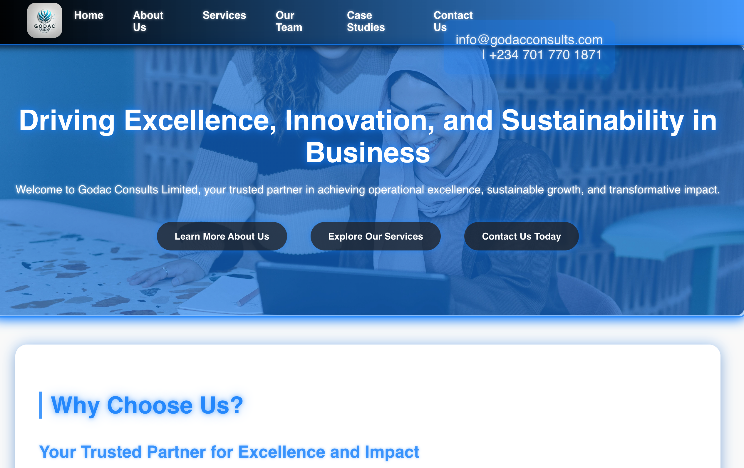 Consultancy Site designed by Danny West – user-friendly platform for browsing consultancy services, booking consultations, and secure payments
